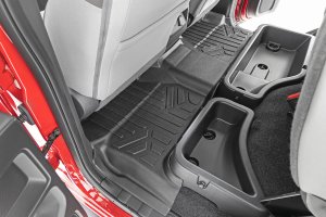 Nissan Frontier Floor Mats - Front + Rear - Rough Country - Heavy Duty Floor Mats - '22-'23